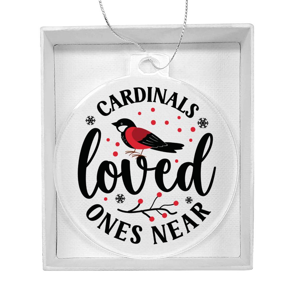 Cardinal Memorial Acrylic Ornament-[Heartfelt Family Gift]