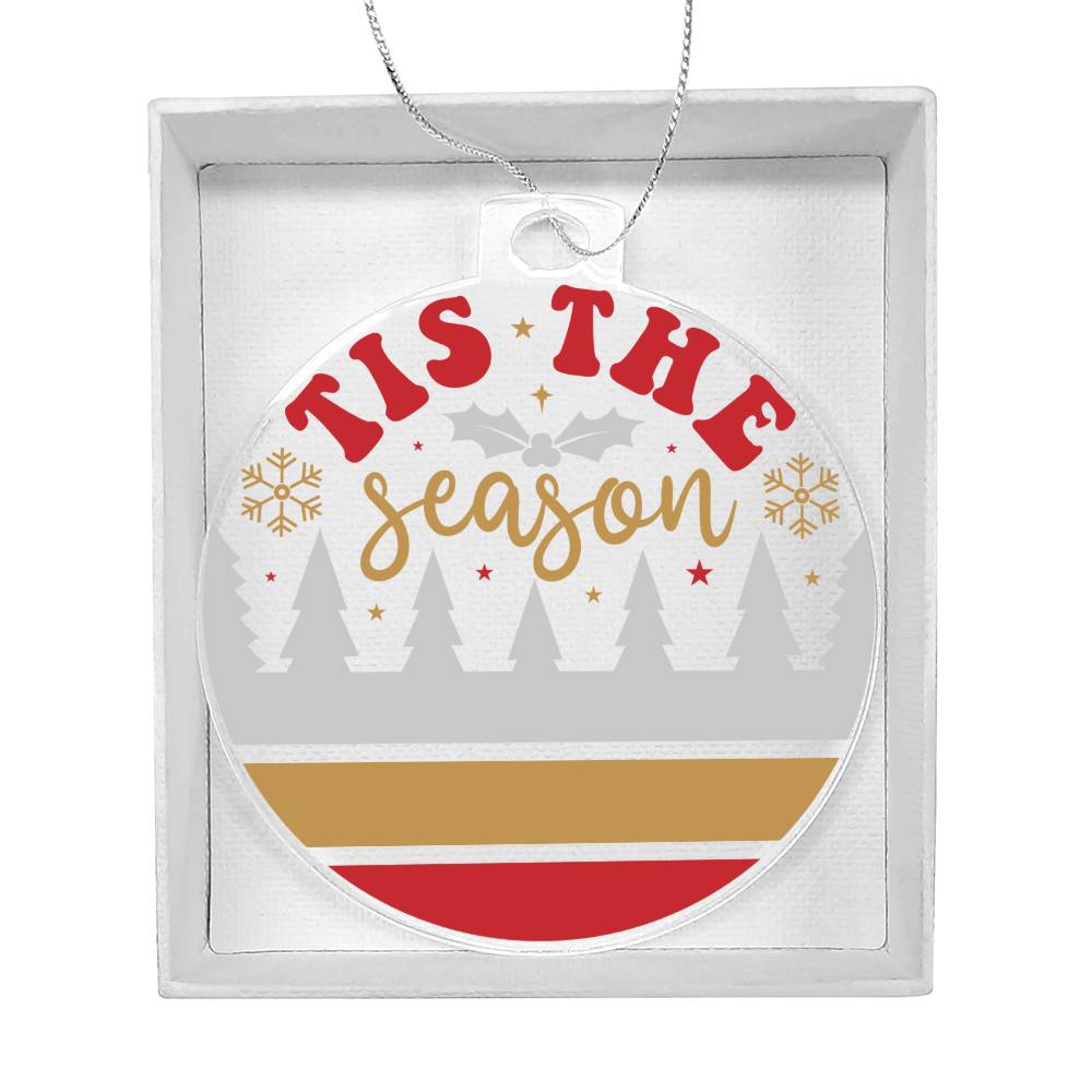 Monogrammed Christmas Ornament - Tis the Season Decoration-[Heartfelt Family Gift]