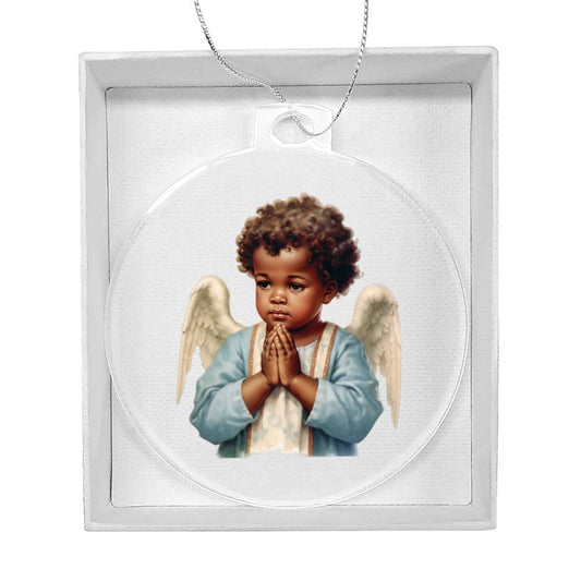 Handcrafted African American Angel Christmas Ornament - Perfect Holiday Decoration-[Heartfelt Family Gift]