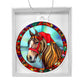 Stunning Stained Glass Horse Christmas Ornament - Handcrafted Holiday Decoration-[Heartfelt Family Gift]