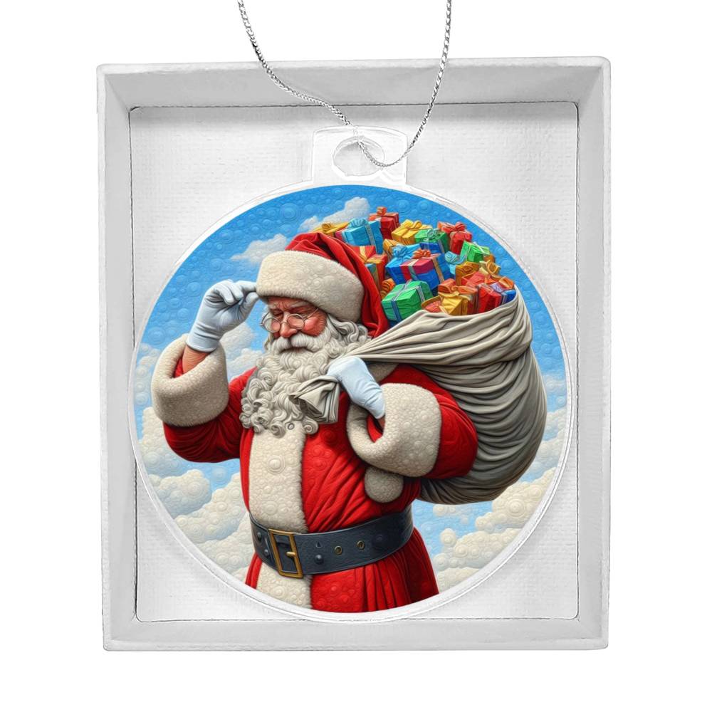 Acrylic Santa Christmas Ornament - Festive Holiday Decoration-[Heartfelt Family Gift]
