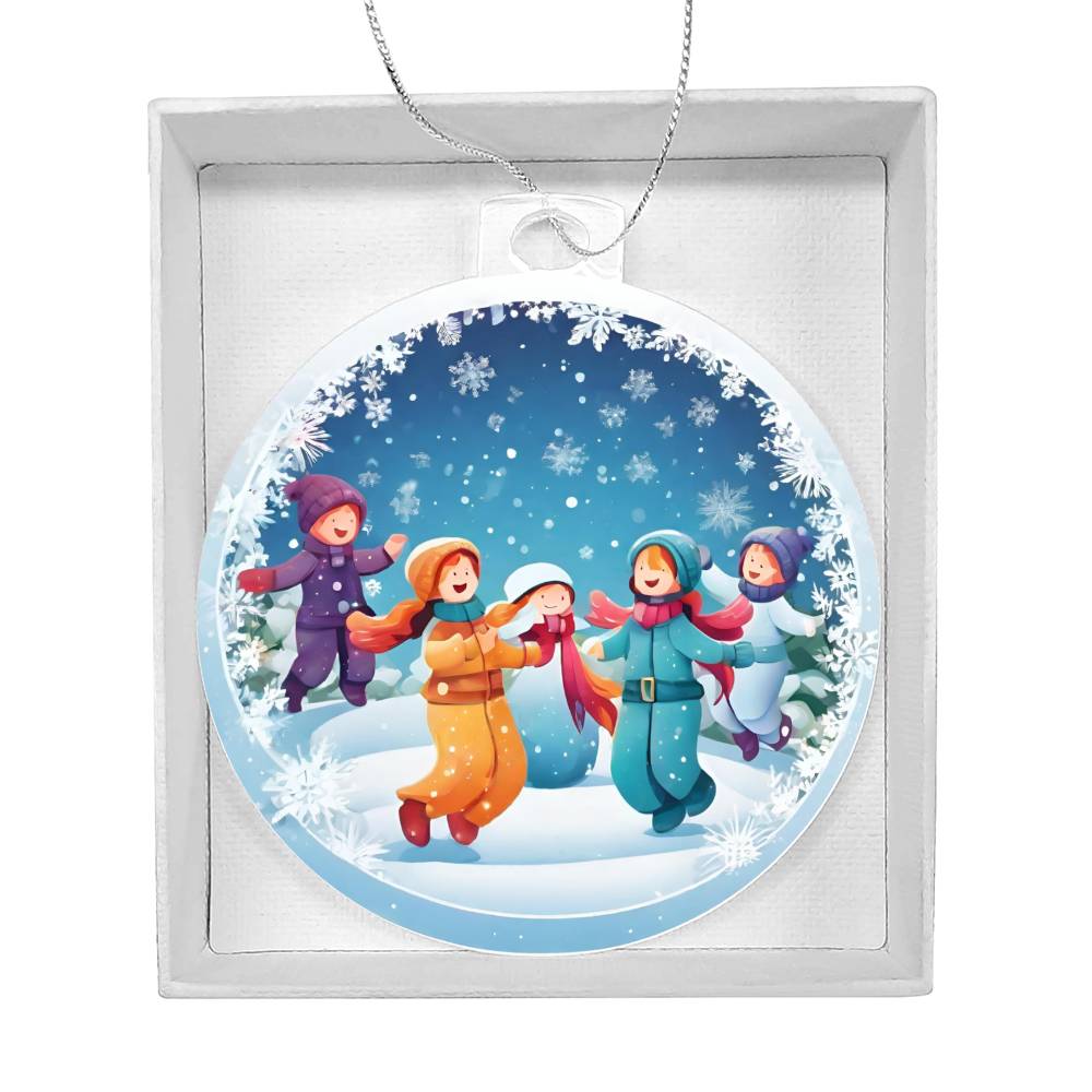Snow Day Kids Christmas Ornament for Playtime Fun - Add a Festive Touch to Your Tree-[Heartfelt Family Gift]