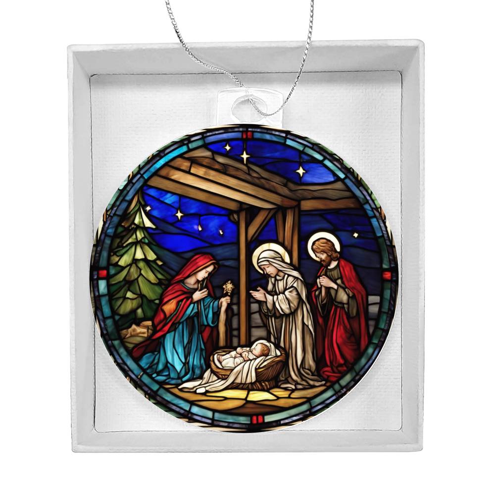 Jesus and Wise Man Manger Scene Acry-[Heartfelt Family Gift]