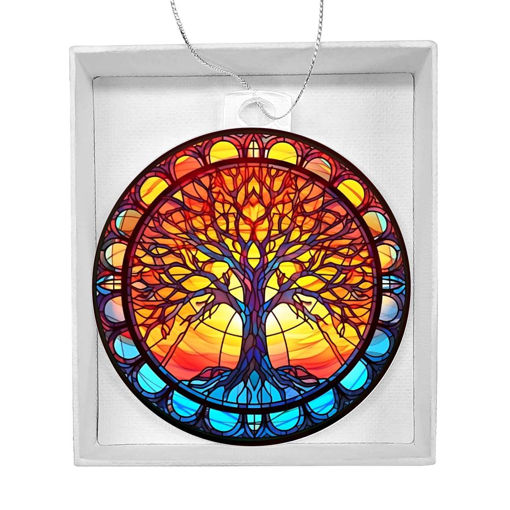 Tree of Life Christmas Ornament - Acrylic and Festive Decor for the Holidays-[Heartfelt Family Gift]