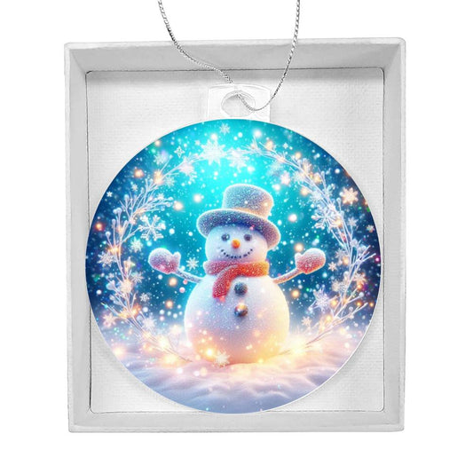 Snowman Acrylic Christmas Tree Ornament - Festive Home Decor for the Holidays-[Heartfelt Family Gift]
