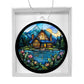 Stained Glass Lake House Christmas Ornament - Handcrafted Holiday Decor-[Heartfelt Family Gift]