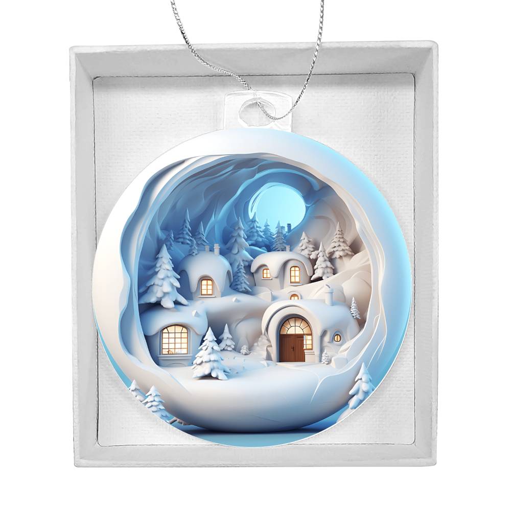 3D Winter Scene Acrylic Ornament  Add a Touch of Holiday Magic to Your Home-[Heartfelt Family Gift]