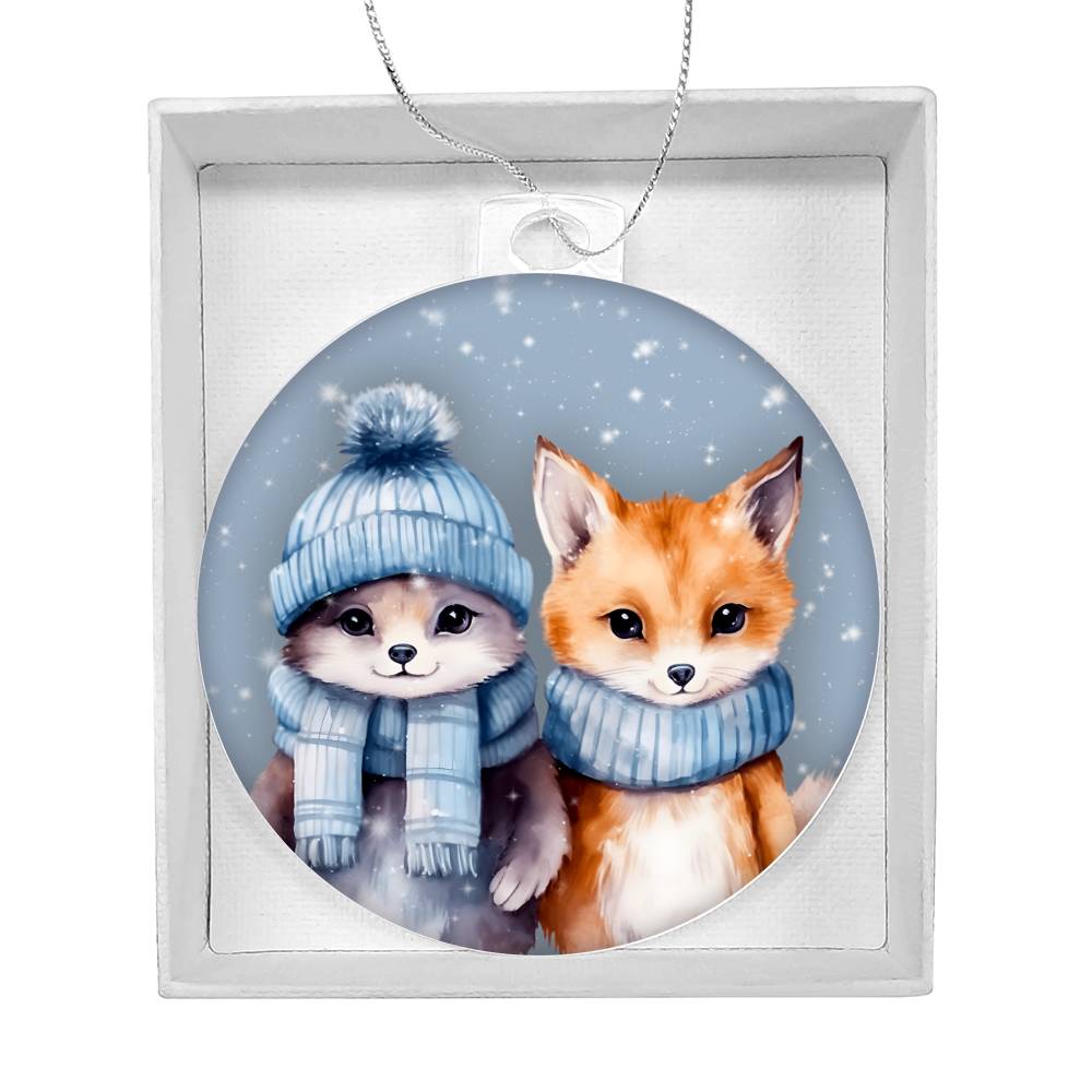 Christmas Safari Ornament - Elephant Giraffe and Zebra Holiday Decor-[Heartfelt Family Gift]