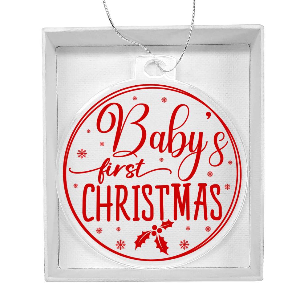 Baby's 1st Christmas Acrylic Ornament-[Heartfelt Family Gift]