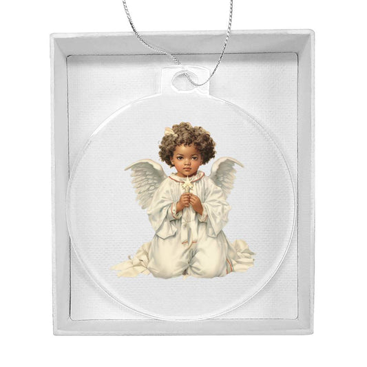 African American Angel Christmas Tree Ornament - Unique Holiday Decoration-[Heartfelt Family Gift]