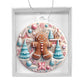 Pastel Gingerbread Man Christmas Ornament Pink and Blue Acrylic - Unique Holiday Decor-[Heartfelt Family Gift]