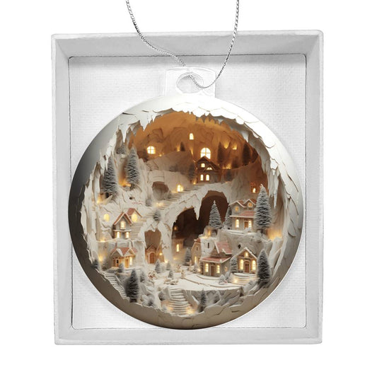 3D Winter Scene Acrylic Ornament - Perfect for Holiday Decor-[Heartfelt Family Gift]