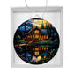 Handcrafted Stained Glass Lake House Christmas Ornament - Perfect for Decorating Your Holiday Home-[Heartfelt Family Gift]