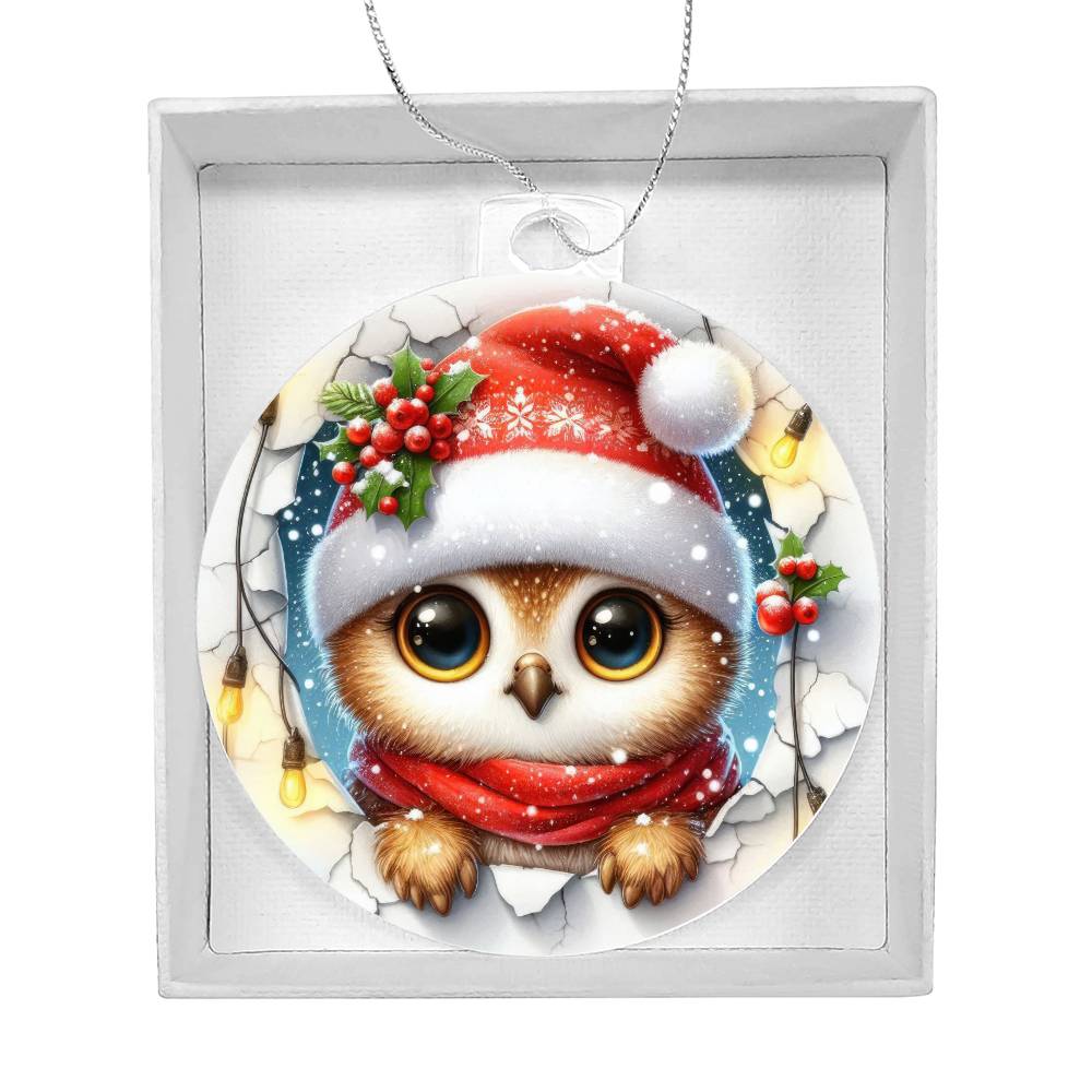 Owl Breakaway 3d Effect Acrylic Ornament-[Heartfelt Family Gift]