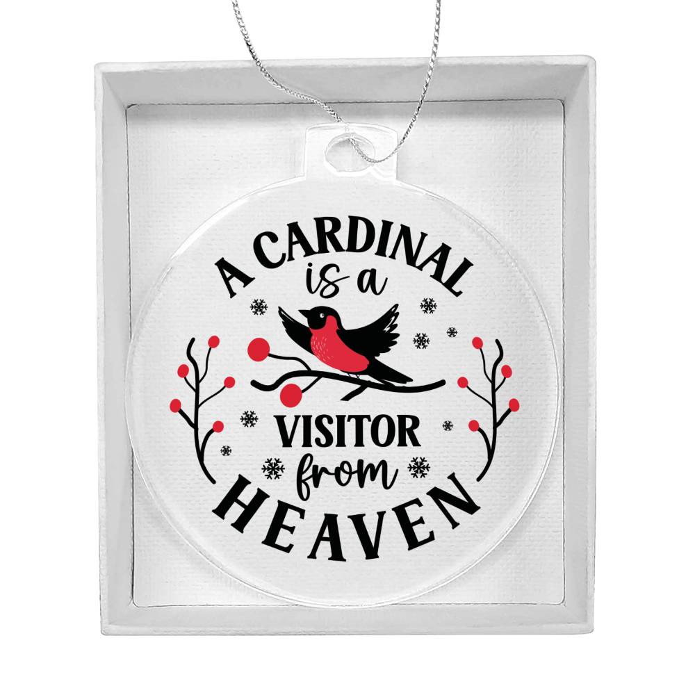 Cardinal Memorial Acrylic Ornament-[Heartfelt Family Gift]