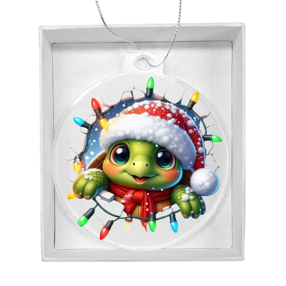 Turtle Breakaway 3D Effect Acrylic Ornament-[Heartfelt Family Gift]