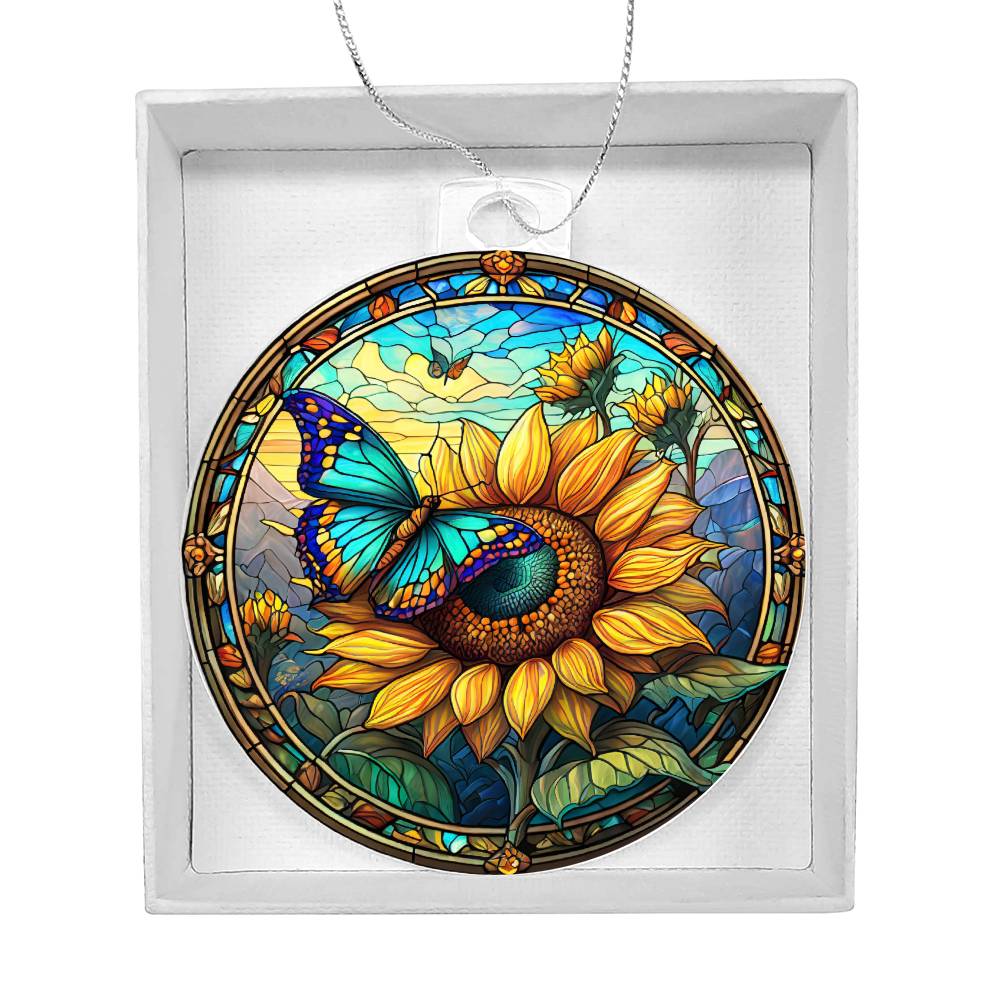 Sunflower Acrylic Ornament-[Heartfelt Family Gift]