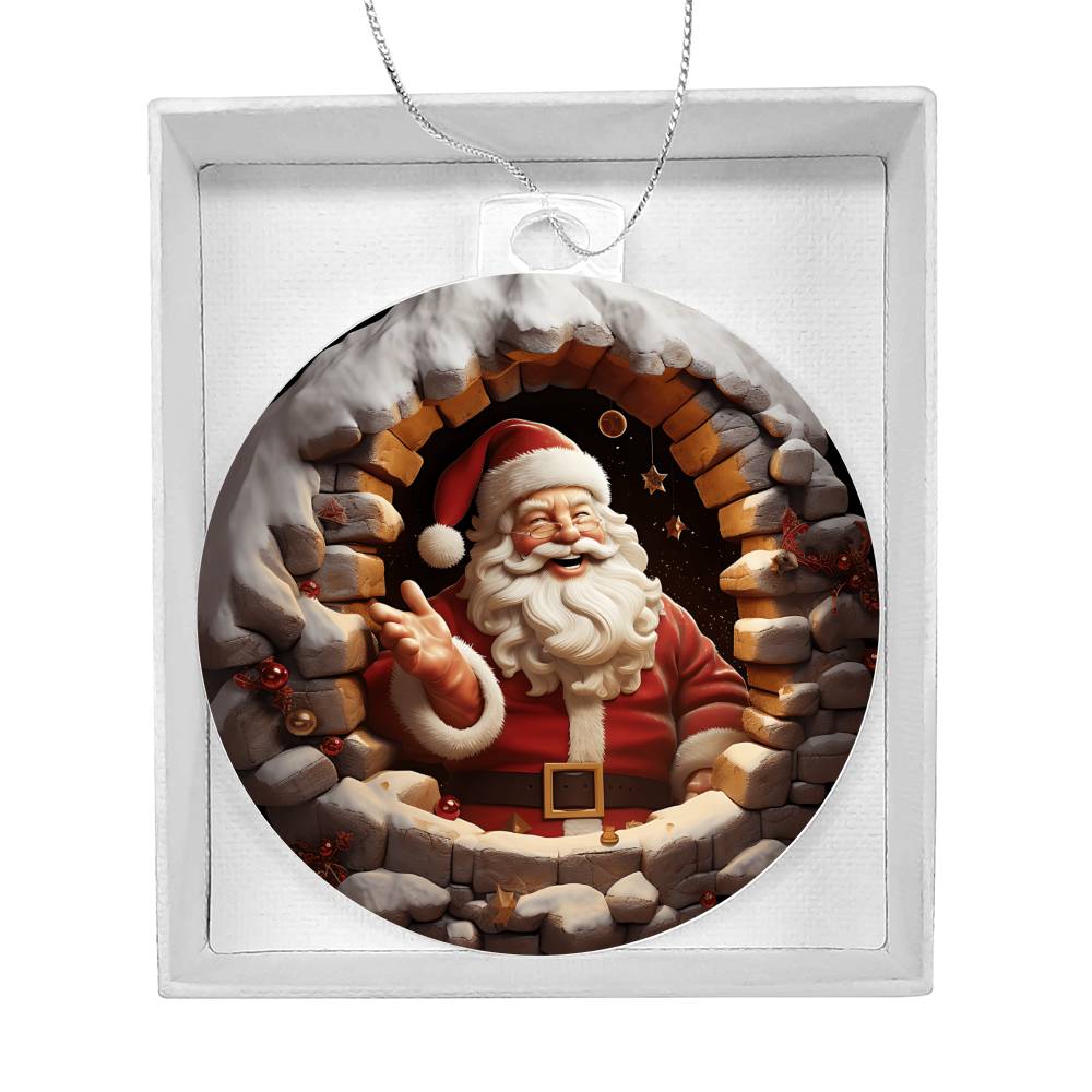 Santa Acrylic Ornament-[Heartfelt Family Gift]