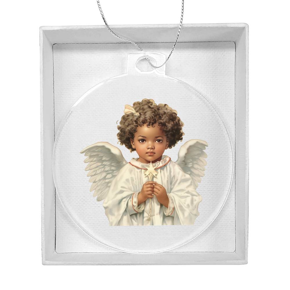 African American Angel Christmas Ornament - Elegant and Festive Decoration for the Holidays-[Heartfelt Family Gift]