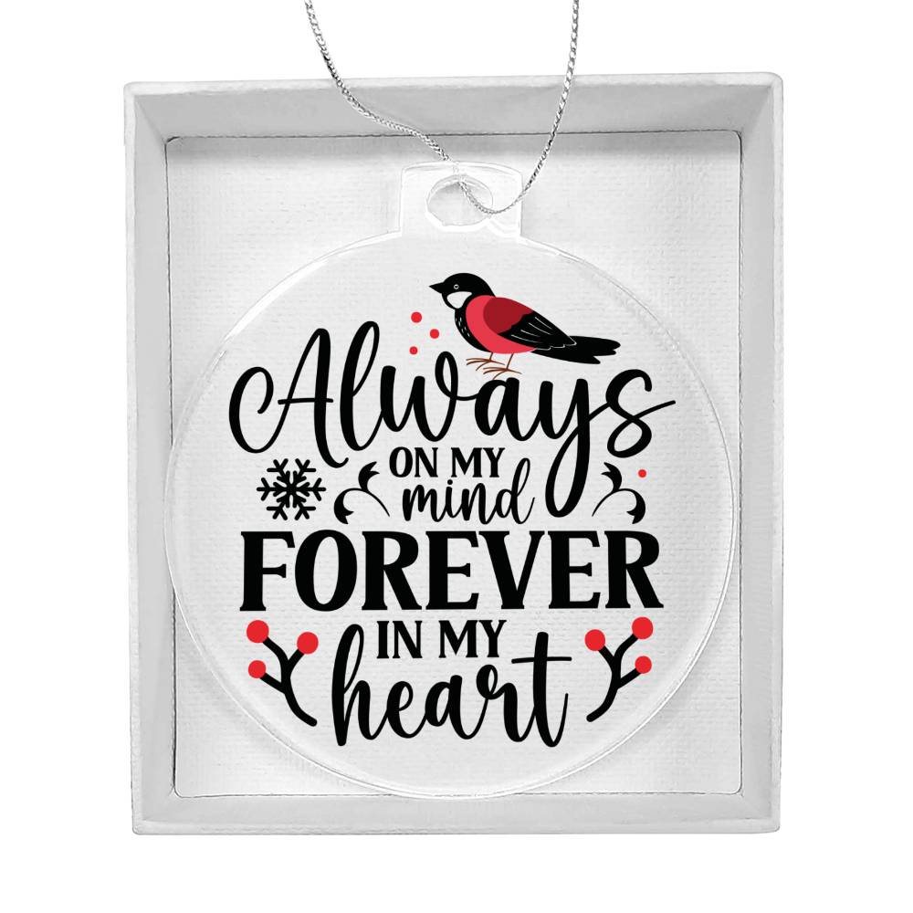 Cardinal Memorial Acrylic Ornament-[Heartfelt Family Gift]