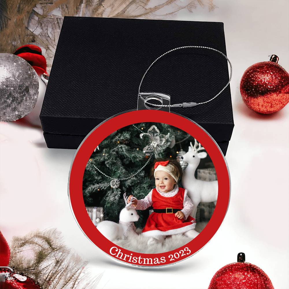Personalize Photo Christmas Ornament 2023-[Heartfelt Family Gift]
