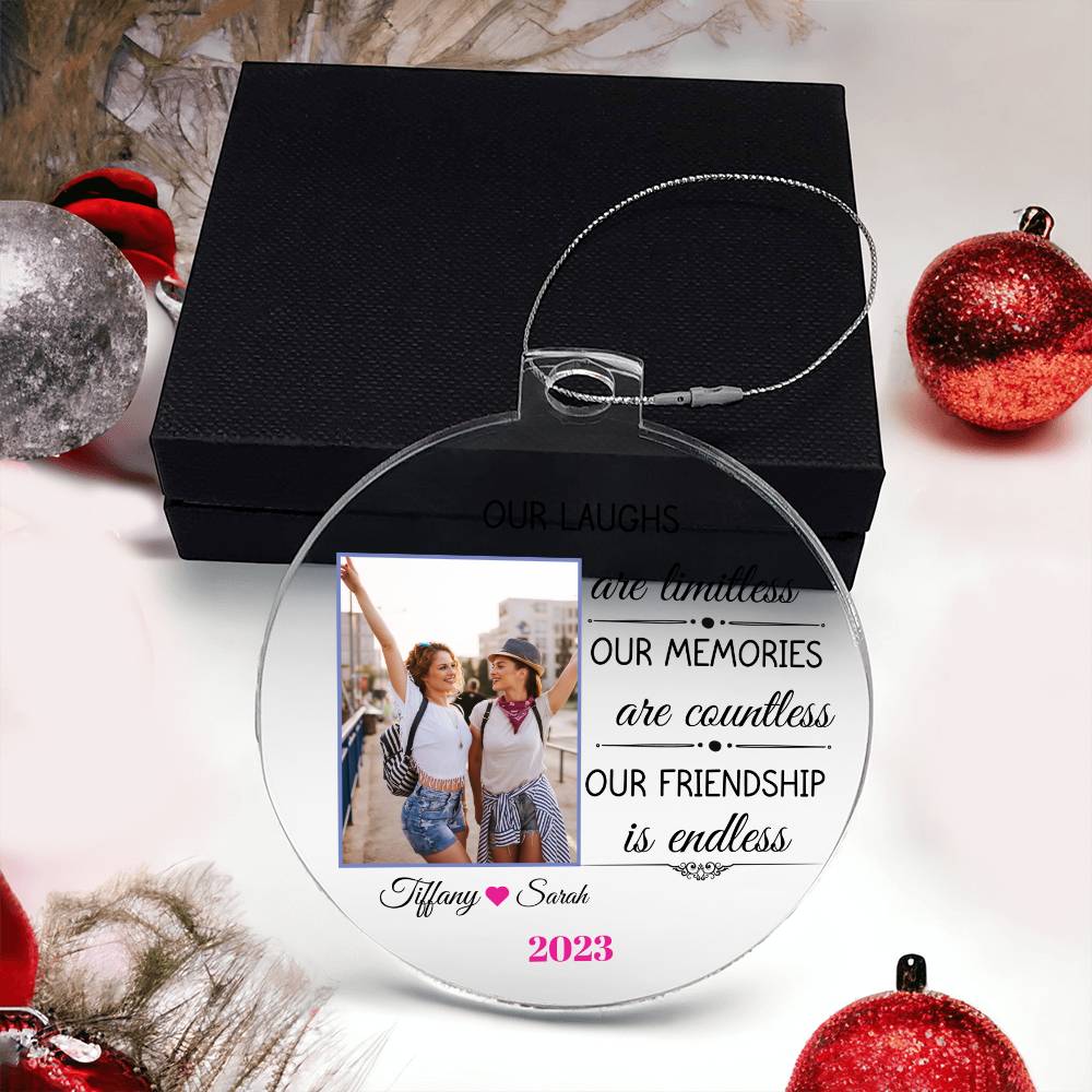 Personalized Friend Bestie Christmas Ornament-[Heartfelt Family Gift]