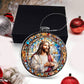 Jesus Stain glass effect Acrylic Christmas Ornament-[Heartfelt Family Gift]