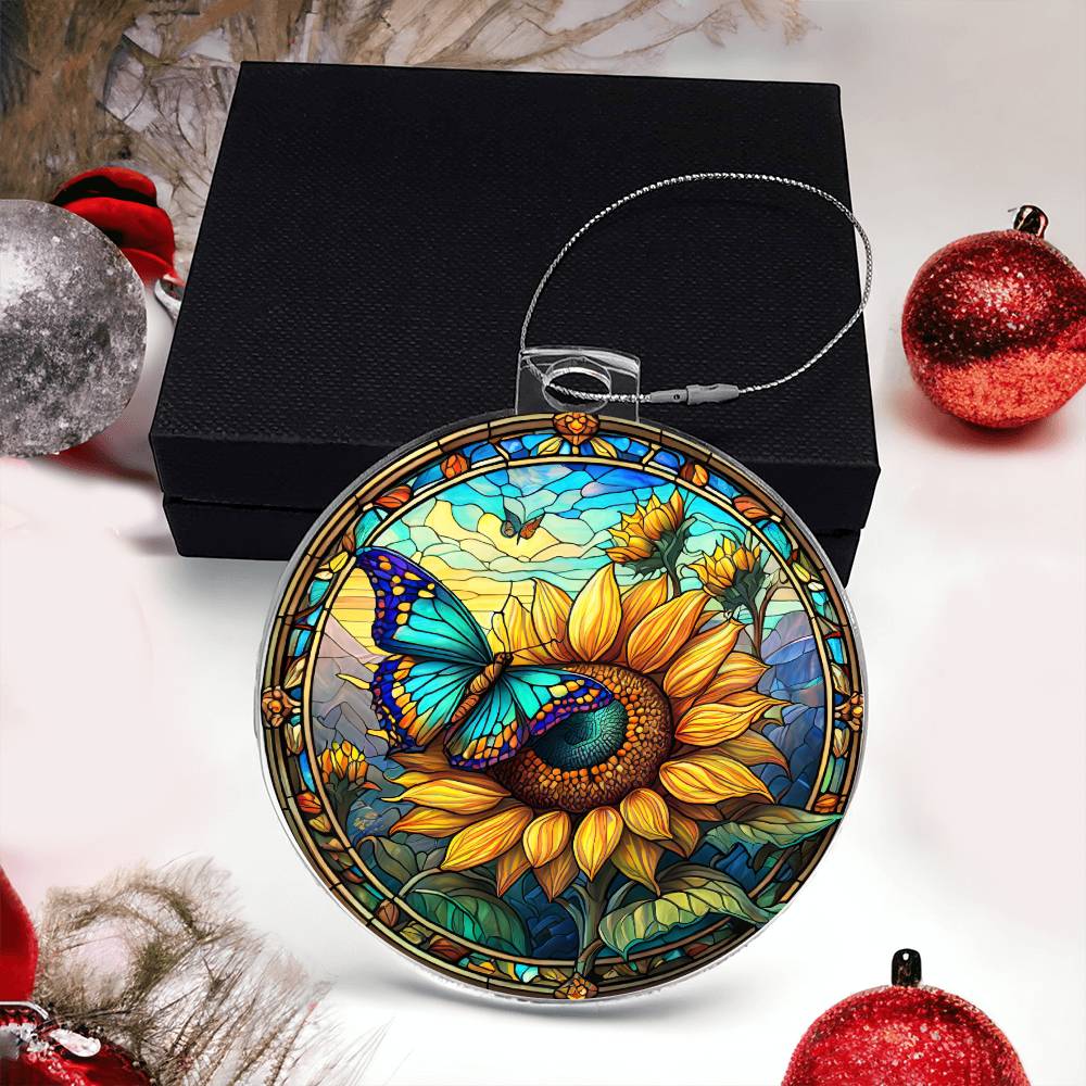Sunflower Acrylic Ornament-[Heartfelt Family Gift]