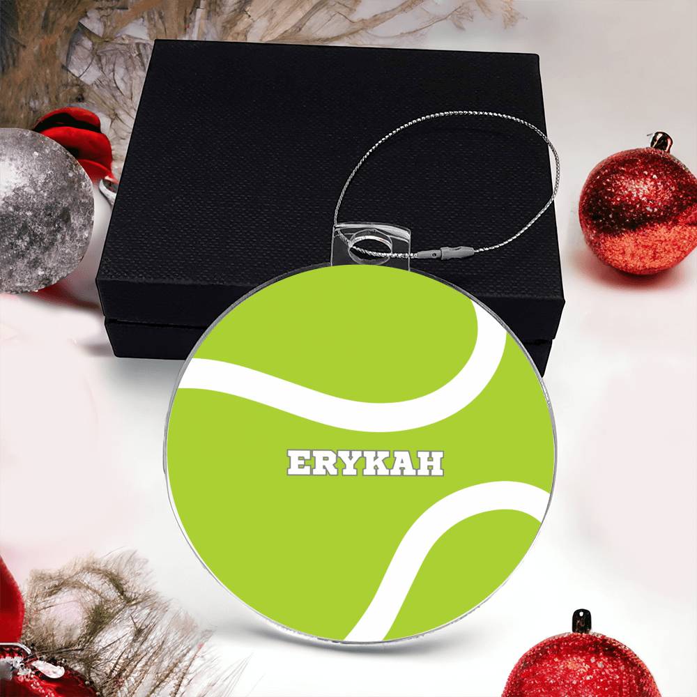 Personalized Tennis Player Christmas Tree Ornament-[Heartfelt Family Gift]