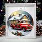 Red Truck Acrylic Christmas Ornament-[Heartfelt Family Gift]