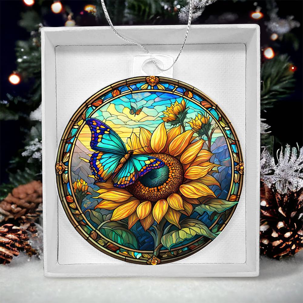 Sunflower Acrylic Ornament-[Heartfelt Family Gift]