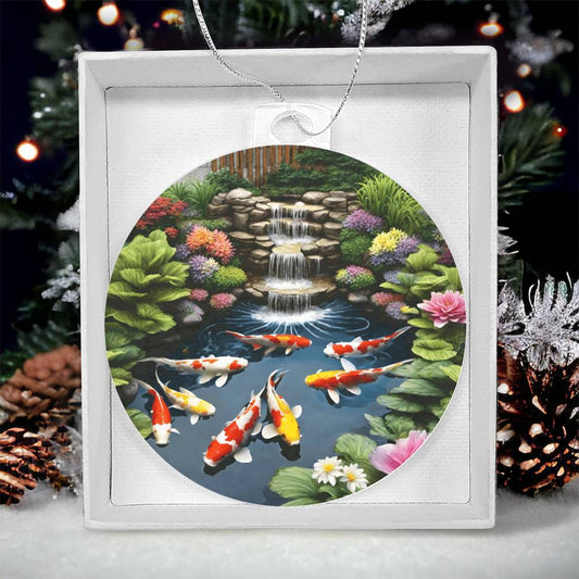 Koi Fish Pond Christmas Tree Ornament-[Heartfelt Family Gift]