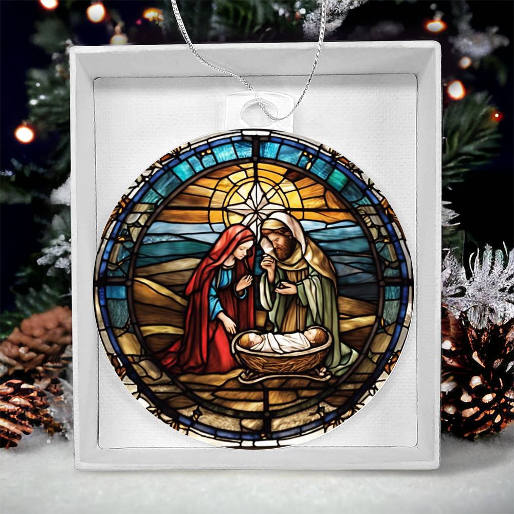 Mary and Joseph Acrylic Ornament-[Heartfelt Family Gift]