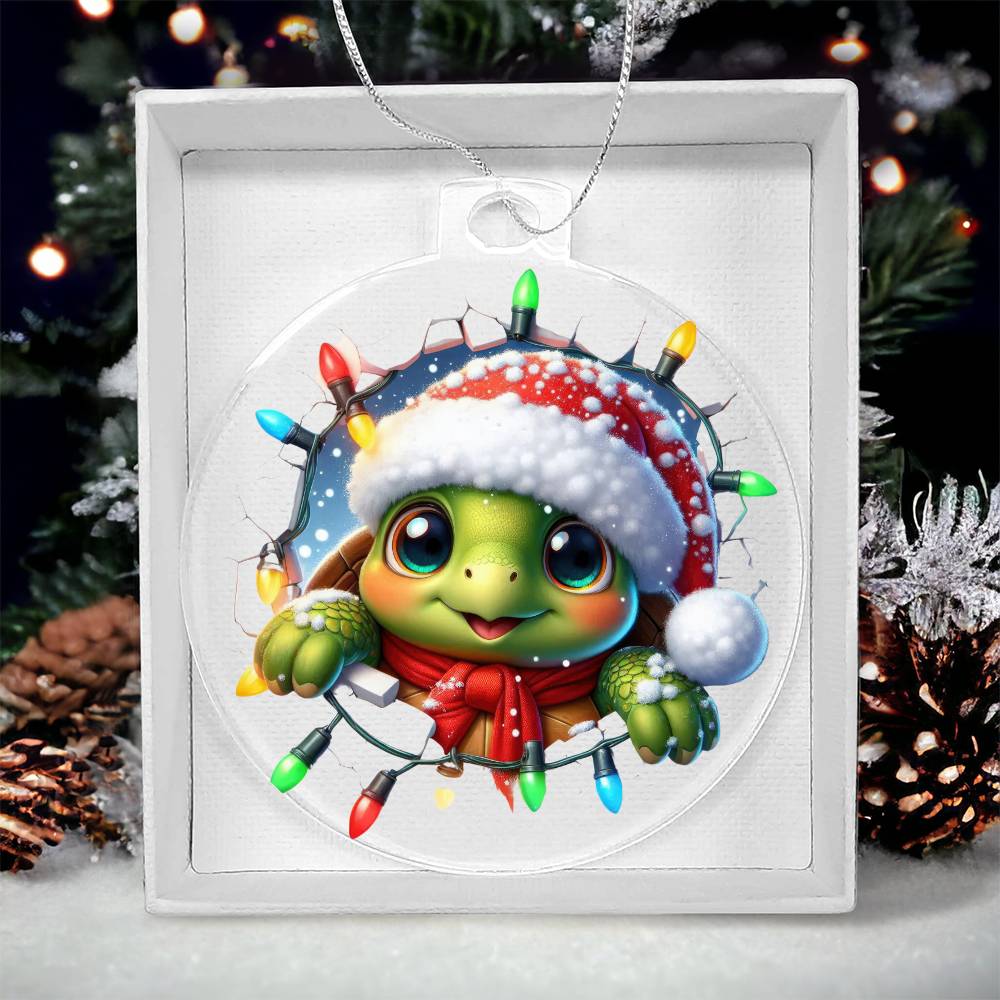 Turtle Breakaway 3D Effect Acrylic Ornament-[Heartfelt Family Gift]
