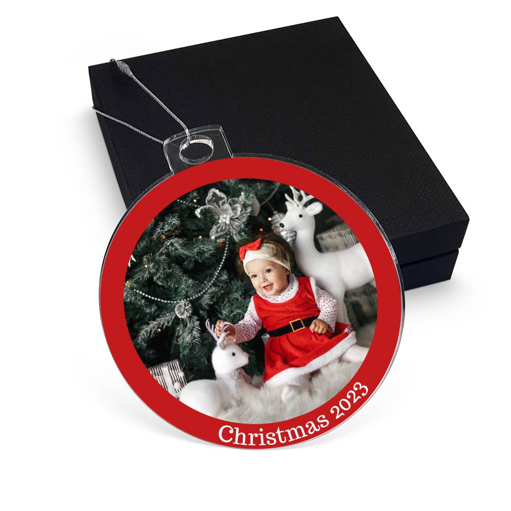 Personalize Photo Christmas Ornament 2023-[Heartfelt Family Gift]