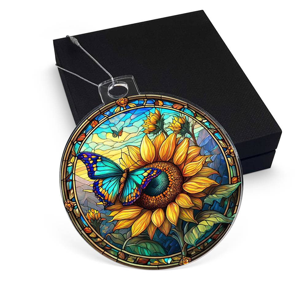 Sunflower Acrylic Ornament-[Heartfelt Family Gift]