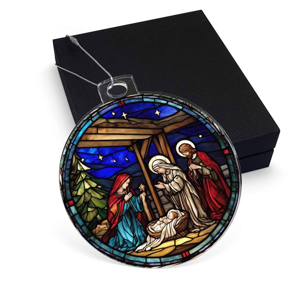 Jesus and Wise Man Manger Scene Acry-[Heartfelt Family Gift]
