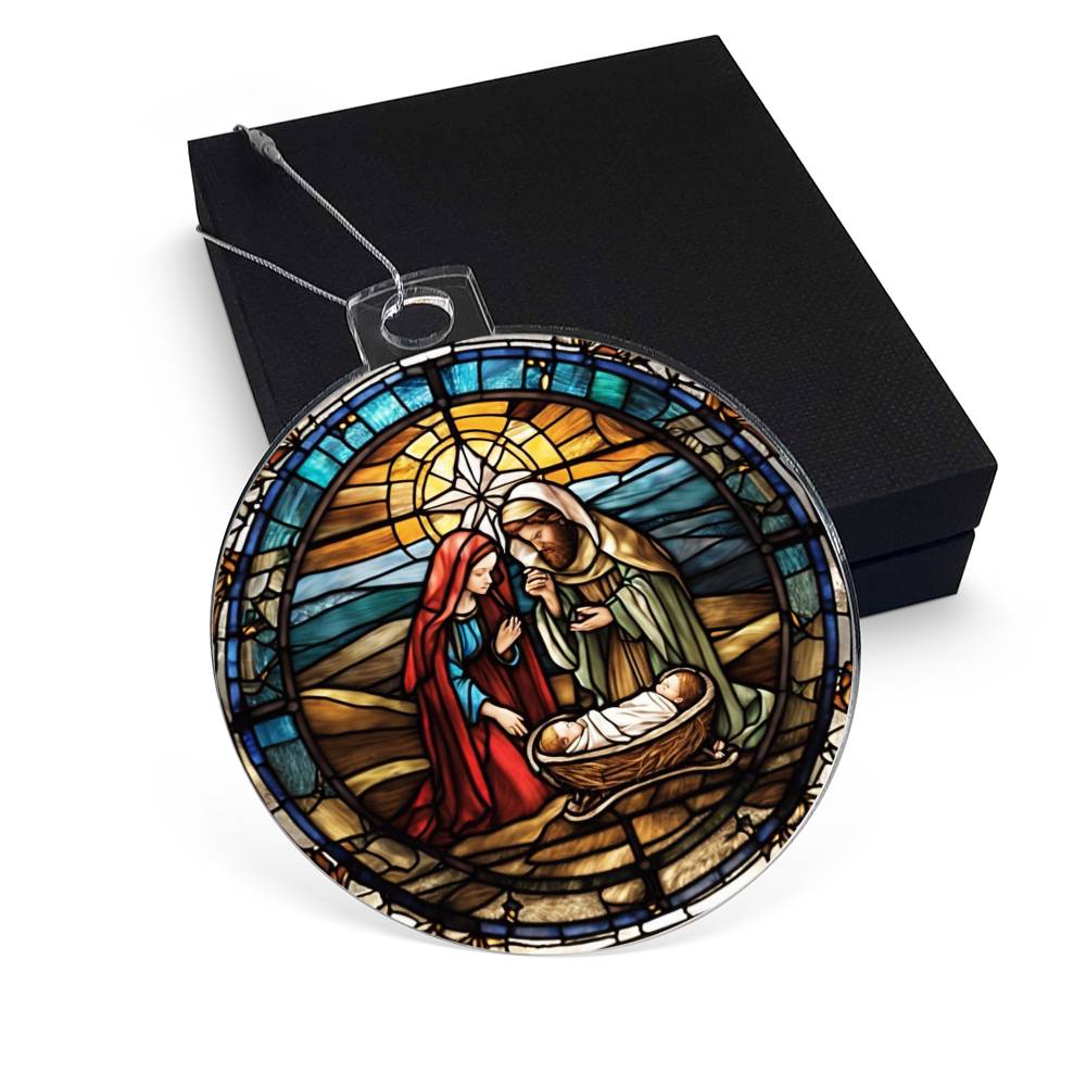 Mary and Joseph Acrylic Ornament-[Heartfelt Family Gift]