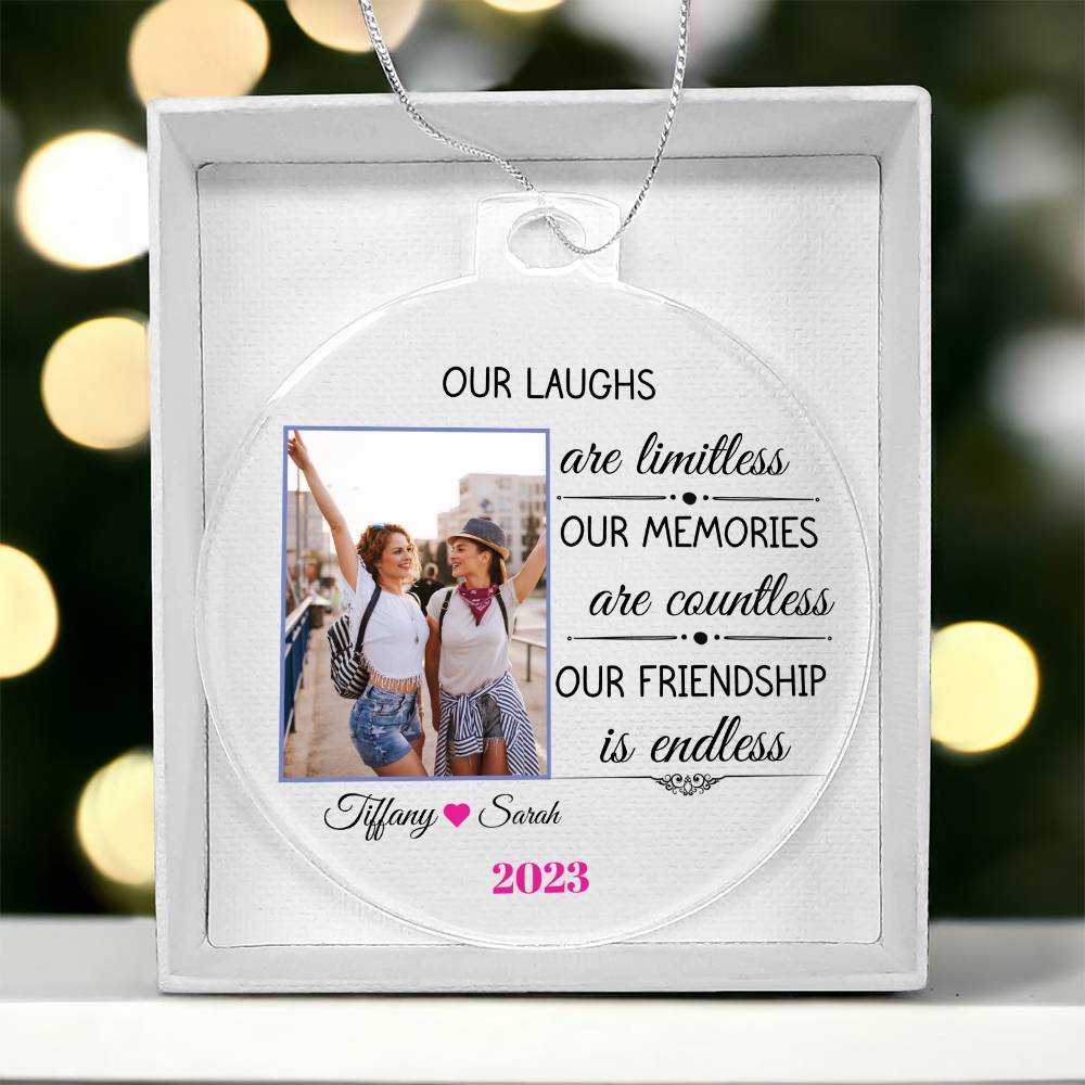 Personalized Friend Bestie Christmas Ornament-[Heartfelt Family Gift]