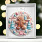 Pastel Gingerbread Man Christmas Ornament Pink and Blue Acrylic - Unique Holiday Decor-[Heartfelt Family Gift]