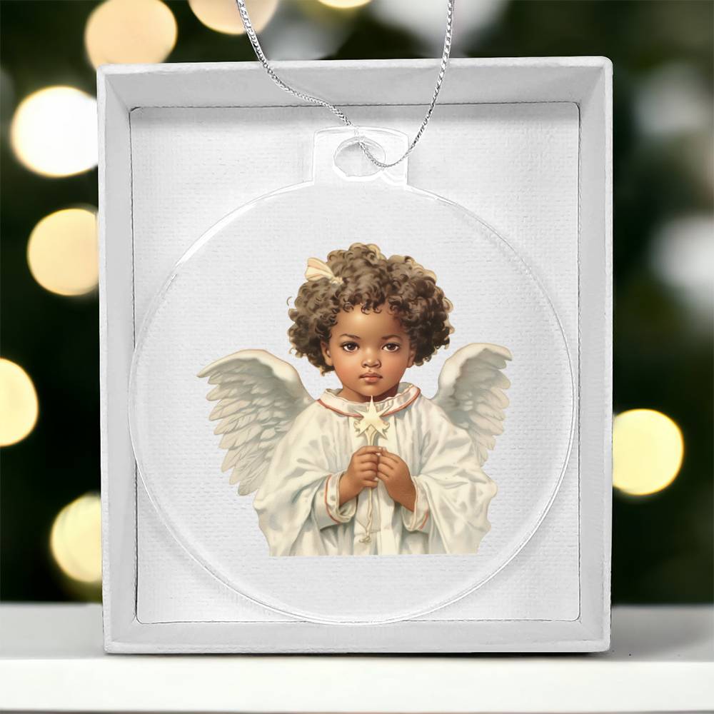 African American Angel Christmas Ornament - Elegant and Festive Decoration for the Holidays-[Heartfelt Family Gift]