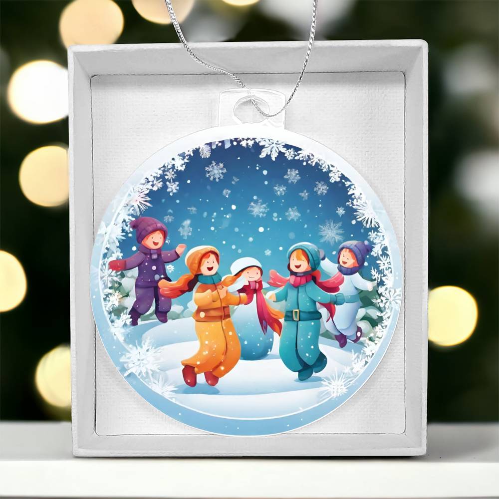 Snow Day Kids Christmas Ornament for Playtime Fun - Add a Festive Touch to Your Tree-[Heartfelt Family Gift]