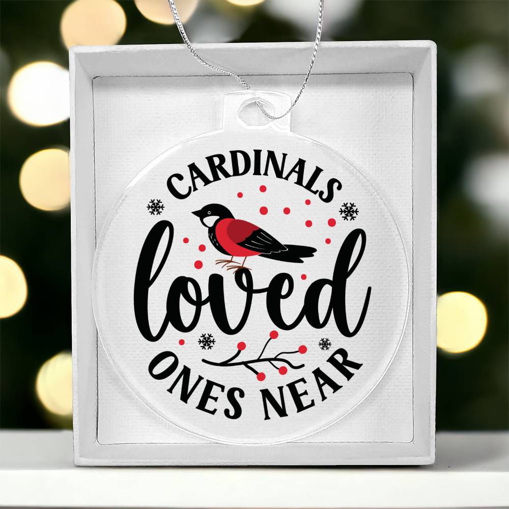 Cardinal Memorial Acrylic Ornament-[Heartfelt Family Gift]