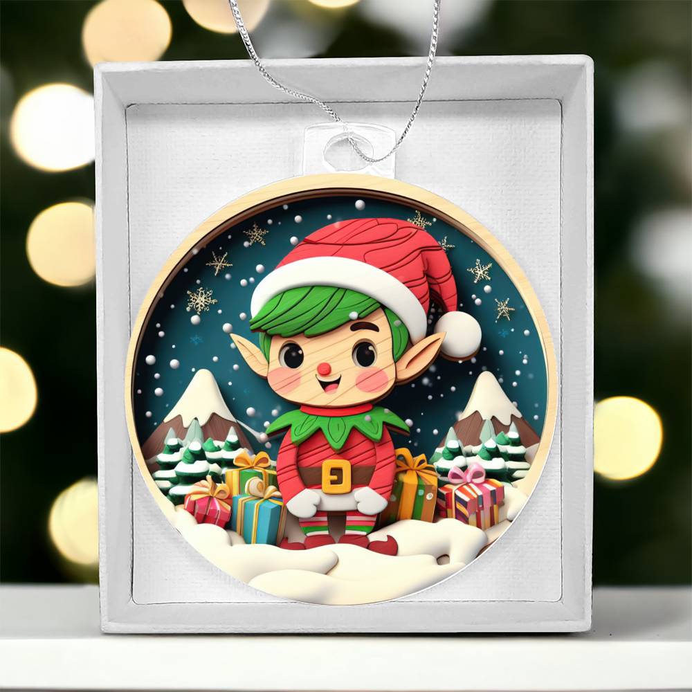 Elf Christmas Tree Ornament-[Heartfelt Family Gift]