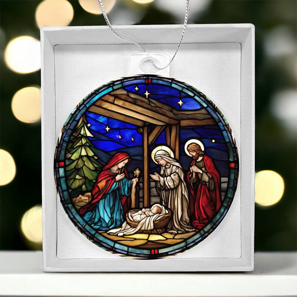 Jesus and Wise Man Manger Scene Acry-[Heartfelt Family Gift]