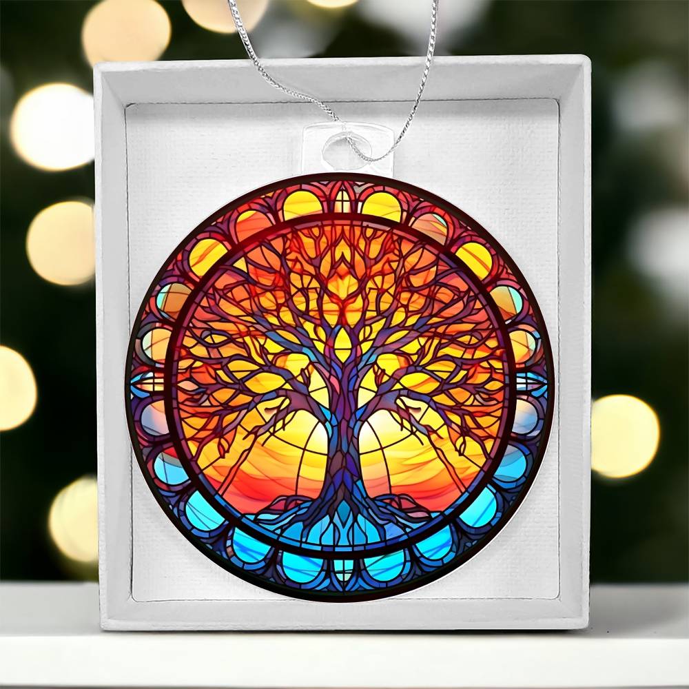 Tree of Life Christmas Ornament - Acrylic and Festive Decor for the Holidays-[Heartfelt Family Gift]