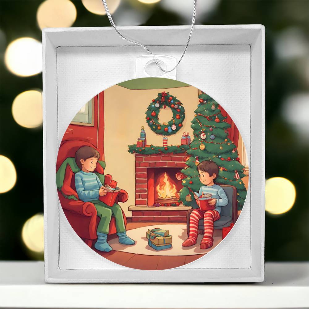 Christmas Tree Abstract Ornament Snow Day Fireside  Charming Holiday Decoration-[Heartfelt Family Gift]