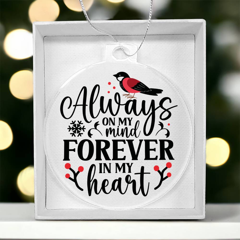 Cardinal Memorial Acrylic Ornament-[Heartfelt Family Gift]