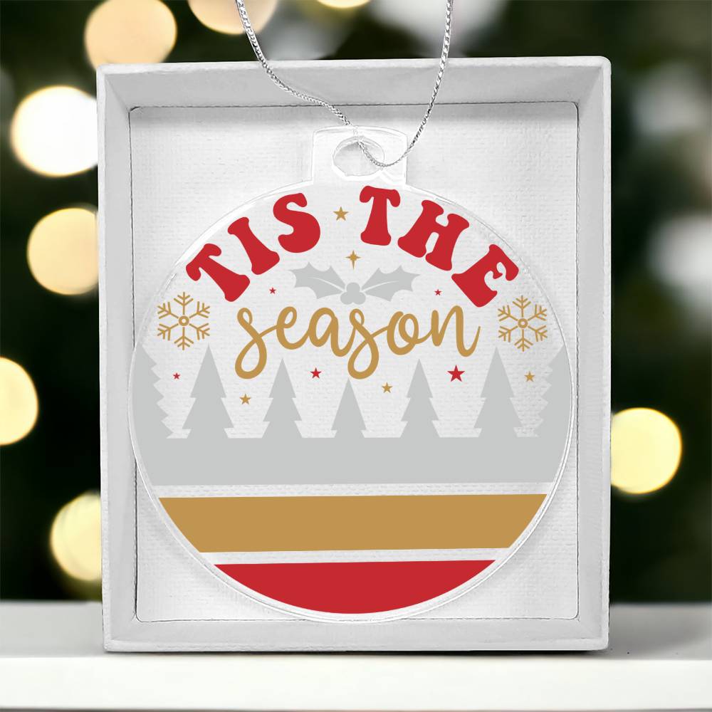 Monogrammed Christmas Ornament - Tis the Season Decoration-[Heartfelt Family Gift]