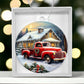 Red Truck Acrylic Christmas Ornament-[Heartfelt Family Gift]